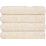 Serviettes de sauna 4 pcs crme 80x200 cm 360 g / m 100% coton - vidaxl