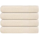 Serviettes de sauna 4 pcs cr�me 80x200 cm 360 g / m� 100% coton - vidaxl