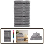 Serviettes de sauna de qualit suprieure solund 10 pcs gris - serviettes de sauna - serviettes de bain ...
