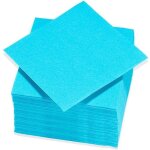 Serviettes de table - gappy - 40 grandes - aspect tissu - couleur turquoise