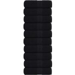 Serviettes de toilette 10 pi�ces frogn noir 30 x 30 cm 100 % coton
