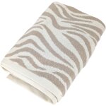 Serviette de toilette 50x100 cm zebra soft pur coton motif z�bre beige
