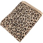 Serviette de toilette 50x100 cm pur coton collection leopard beige