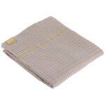 Serviette de toilette 50x90 cm 100% coton nid d abeille - taupe - tendance