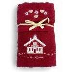 Serviette tyrolienne maison de bourgogne - tyrol - 100 % coton �ponge - chalet de montagne broderie made ...