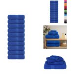 Serviettes de visage 10 pcs bleu 30x30 cm 360 g / m 100% coton - serviette de visage - serviettes de ...