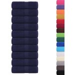 Serviettes de visage 10 pcs bleu marine 30x30 cm 100% coton - vidaxl Serviettes de visage 10 pcs bleu marine 30x30 cm 100% coton - vidaxl