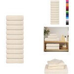 Serviettes de visage 10 pcs crème 30x30 cm 360 g / m² 100% coton - serviette de visage - serviettes de ... Serviettes de visage 10 pcs crème 30x30 cm 360 g / m² 100% coton - serviette de visage - serviettes de ...