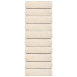 Serviettes de visage 10 pcs crème 30x30 cm 360 g / m² 100% coton - vidaxl Serviettes de visage 10 pcs crème 30x30 cm 360 g / m² 100% coton - vidaxl