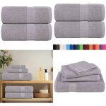 Serviettes de visage 2 pcs gris 30x30 cm 360 g / m 100% coton - vidaxl