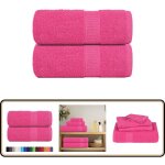 Serviettes de visage 2 pcs rose 30x30 cm 360 g / m 100% coton - vidaxl