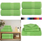 Serviettes de visage 2 pcs vert pomme 30x30 cm 100% coton - vidaxl