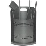 Serviteur de chemin�e avec 4 accessoires helmar edilinox - coloris anthracite