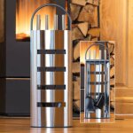 Le poisson qui jardine - serviteur de chemine 5 outils balai, 1 pelle, 1 pince, 1 tisonnier en acier ...