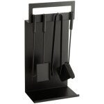 Serviteur de chemine 5 pices 'mtal' 60cm noir