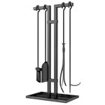 Serviteur de chemin�e ensemble de ramoneur (5 pi�ces) : outils de chemin�e, m�tal, balai, pelle, pinces, ...