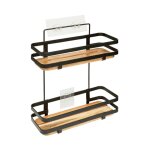 5five simply smart - serviteur de douche en bois 'blackacia' 30cm noir