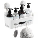 Serviteur douche  ventouse sans perage & rutilisable etagre ventouse simple d'installation charge ...
