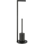 Serviteur de toilettes ferla wenko, compact et pratique, acier laqu,  18 x 69, 5 cm, noir