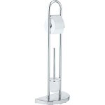 Serviteur wc 2en1 exclusif cosenza , brosse wc � t�te rempla�able et d�rouleur papier toilette, id�al ...