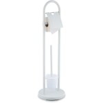 Serviteur wc, en acier inoxydable, non fixe, brosse et porte - brosse, h x d : 79 x 22 cm, blanc - relaxdays ... Serviteur wc, en acier inoxydable, non fixe, brosse et porte - brosse, h x d : 79 x 22 cm, blanc - relaxdays ...