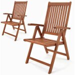 Set de 2 ou 4 chaises pliantes vanamo en bois d''eucalyptus chaise de jardin pliable extrieur set de ...