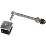 Set 2 charni�res avec bouchons alu portillon m12 longueur 150mm - locinox - p00008826