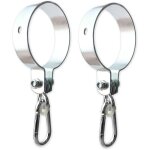 Set de 2 crochets de balançoire avec mousqueton - collier de balançoire en métal Ø100 mm pour balançoires ... Set de 2 crochets de balançoire avec mousqueton - collier de balançoire en métal Ø100 mm pour balançoires ...