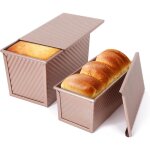 Set de 2 moules  pain professionnels en acier carbone, 21x11. 5x11cm, 19x9. 5x8cm revtement antiadhrent, ...