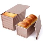 Set de 2 moules � pain professionnels en acier carbone, 21x11. 5x11cm, 19x9. 5x8cm rev�tement antiadh�rent, ...