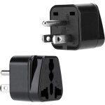 Set de 2 pi�ces type b adaptateur de voyage pour prise en courant pour allemagne, italie, espagne, france ...