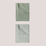 Sklum - ensemble de 2 torchons en coton gabrail vert laurier