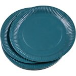 Set de 20 assiettes carton 23 cm unies emeraude