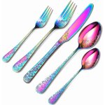 Set de 20 fourchettes colores - service pour 4 personnes - design moderne et festif - idal pour mariages, ...