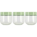 Set de 3 botes hermtiques en verre 30cl