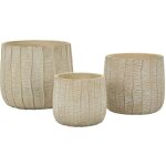 Set de 3 cache - pots en c�ramique flake