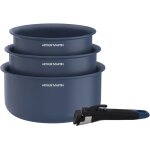 Set de 3 casseroles - tous feux dont induction - arthur martin - am0320 - cramique -  16 - 18 - 20 ...