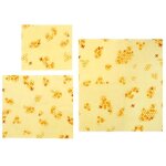 Set de 3 emballages en cire d'abeille nature