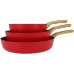 Set de 3 po�les en aluminium, colorama