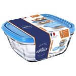 Set de 3 saladiers en verre avec couvercle