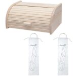 Set de 3 ustensiles pour le pain avec huche  pain en bois pain et 2 sacs de conservation en coton fackelmann ...