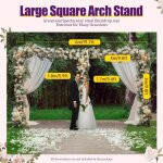 Set de 3 x 6 m, pour mariage, d�coration de mariage, support pour fond de sc�ne avec bases en acier inoxydable ...