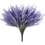 Set de 4 lavandes artificielles - fausses plantes r�alistes en soie pour d�coration int�rieure ou travaux ...