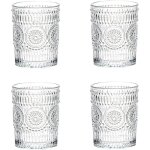 Set de 4, verres romantiques, verres � boire premium 300ml, set de verrerie vintage pour jus, boissons, ...