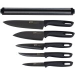 Table passion - set 5 couteaux + barre magntique lame en titanium