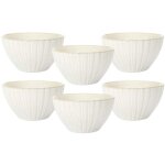 Set de 6 bols beiges en c�ramique (�11cm) - shelly