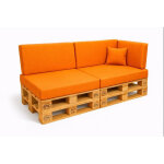 Set 6 coussins palette assises 120x50 dossiers + 120x40 kit coussins canap� de jardin orange coussins ...