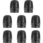 Set de 8 bouchons de fermeture 20 mm pour compte - gouttes, adaptateur de tuyau, noir