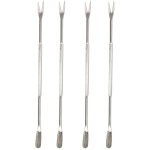 Set de 8 curettes � crustac�s en acier inoxydable argent�