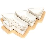 Set ap�ritif 4 pi�ces plateau forme sapin dor� - feeric lights & christmas